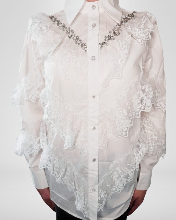 Camicia Volant in pizzo - immagine 2
