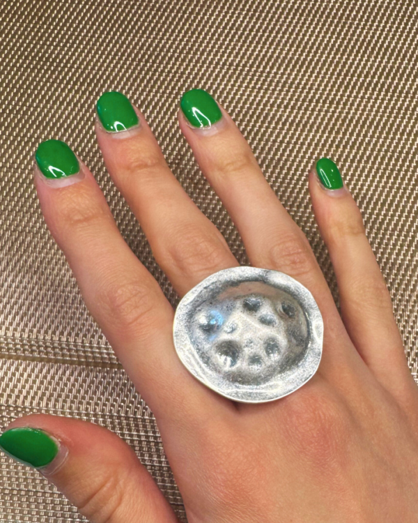 Anello Bottone in argento - immagine 2