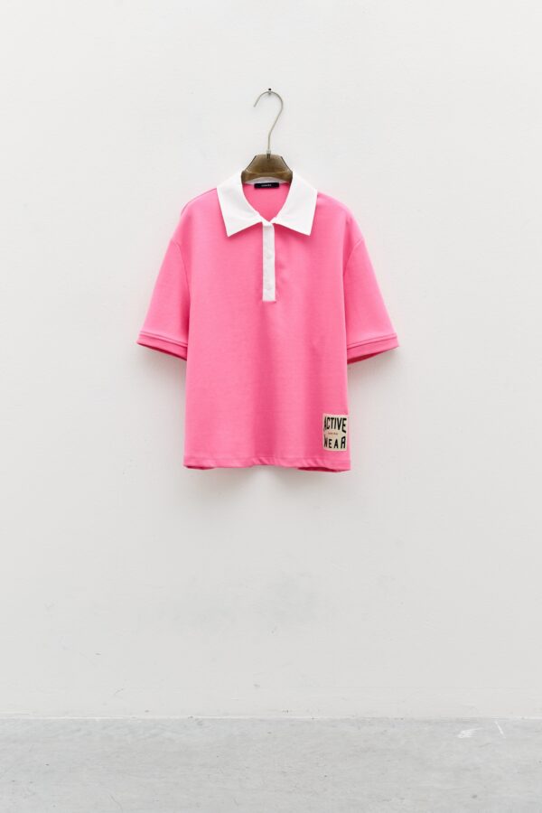 T-Shirt Lumina con colletto polo e maniche corte - immagine 2